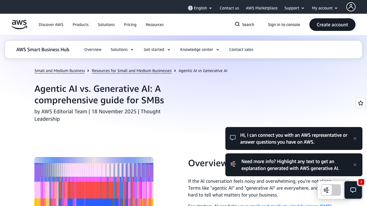 AWS - Agentic AI vs Generative AI Key Differences Explained preview